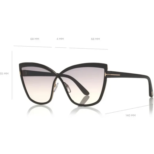 Tom Ford Eyewear Tom Ford - Sandrine Sunglasses - Butterfly Acetate and Metal Sunglasses - Black - FT0715 - Sunglasses - - Avvenice^ Sunglasses & Eyewear