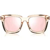 Tom Ford Eyewear Tom Ford - Sari Sunglasses - Squared Acetate Sunglasses - Pink - FT0690 - Sunglasses - - Avvenice