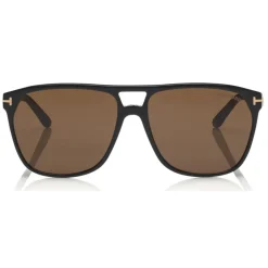 Tom Ford Eyewear Tom Ford - Shelton Sunglasses - Square Acetate Sunglasses - Shiny Black Brown - FT0679 - Sunglasses - - Avvenice