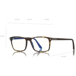Tom Ford Eyewear Tom Ford - Square Optical Glasses - Square Optical Glasses - Dark Havana - FT5584-B – Optical Glasses - - Avvenice