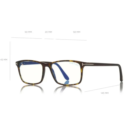 Tom Ford Eyewear Tom Ford - Square Optical Glasses - Square Optical Glasses - Dark Havana - FT5584-B – Optical Glasses - - Avvenice
