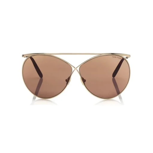Tom Ford Eyewear Tom Ford - Stevie Sunglasses - Round Metal Sunglasses - Gold - FT0761 - Sunglasses - - Avvenice