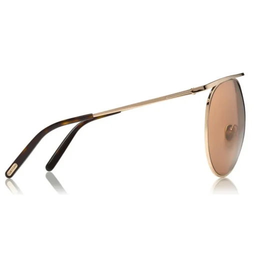 Tom Ford Eyewear Tom Ford - Stevie Sunglasses - Round Metal Sunglasses - Gold - FT0761 - Sunglasses - - Avvenice
