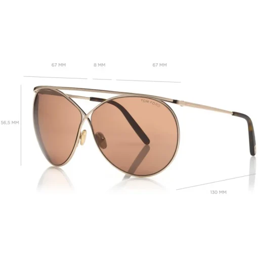 Tom Ford Eyewear Tom Ford - Stevie Sunglasses - Round Metal Sunglasses - Gold - FT0761 - Sunglasses - - Avvenice