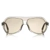 Tom Ford Eyewear Tom Ford - Thomas Sunglasses - Pilot Acetate Sunglasses - FT0732 - Grey - - Avvenice