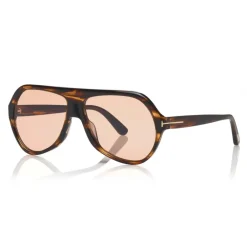 Tom Ford Eyewear Tom Ford - Thomas Sunglasses - Pilot Acetate Sunglasses - FT0732 - Havana - - Avvenice