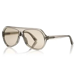 Tom Ford Eyewear Tom Ford - Thomas Sunglasses - Pilot Acetate Sunglasses - FT0732 - Grey - - Avvenice