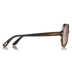 Tom Ford Eyewear Tom Ford - Thomas Sunglasses - Pilot Acetate Sunglasses - FT0732 - Havana - - Avvenice