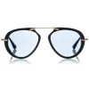 Tom Ford Eyewear Tom Ford - Tom N.11 Sunglasses - Aviator Shape Sunglasses - Dark Brown - FT5442-P - Sunglasses - - Avvenice