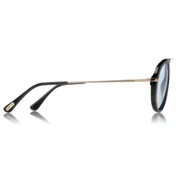 Tom Ford Eyewear Tom Ford - Tom N.11 Sunglasses - Aviator Shape Sunglasses - Dark Brown - FT5442-P - Sunglasses - - Avvenice