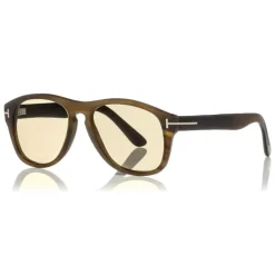Tom Ford Eyewear Tom Ford - Tom N.7 Sunglasses - Real Buffalo Horn Frame Sunglasses - Green Horn - FT5440-P - Sunglasses - - Avvenice