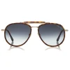 Tom Ford Eyewear Tom Ford - Tripp Sunglasses - Pilot Shape Sunglasses - Havana Blue - FT0666 - Sunglasses - - Avvenice