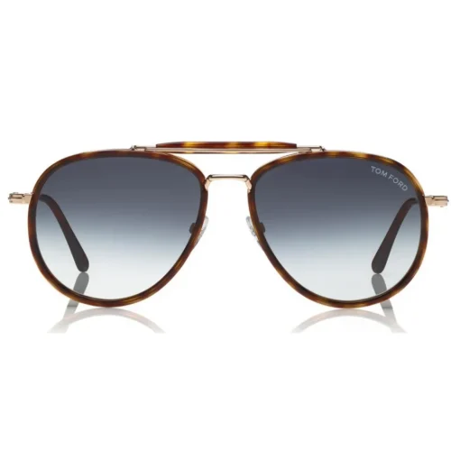 Tom Ford Eyewear Tom Ford - Tripp Sunglasses - Pilot Shape Sunglasses - Havana Blue - FT0666 - Sunglasses - - Avvenice