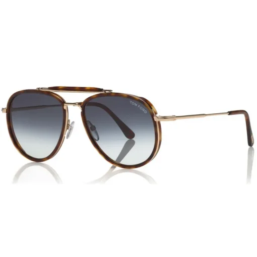 Tom Ford Eyewear Tom Ford - Tripp Sunglasses - Pilot Shape Sunglasses - Havana Blue - FT0666 - Sunglasses - - Avvenice
