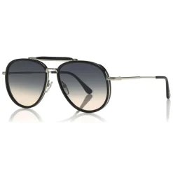 Tom Ford Eyewear Tom Ford - Tripp Sunglasses - Pilot Shape Sunglasses - Black - FT0666 - Sunglasses - - Avvenice