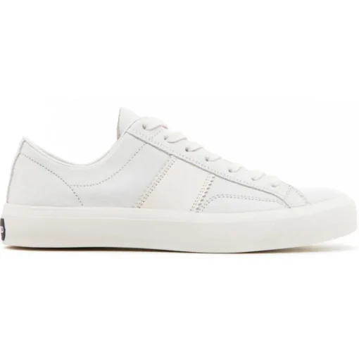 Tom Ford - White and Beige Calf Leather Low Top Sneakers - Exclusive Luxury Collection - Avvenice^ Shoes