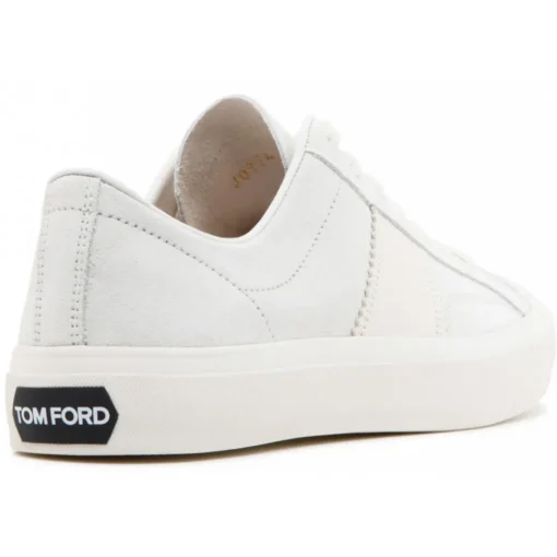 Tom Ford - White and Beige Calf Leather Low Top Sneakers - Exclusive Luxury Collection - Avvenice^ Shoes