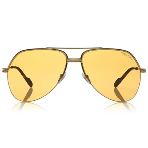 Tom Ford Eyewear Tom Ford - Wilder Sunglasses - Pilot Acetate Sunglasses - FT0644 - Orange - - Avvenice
