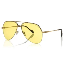 Tom Ford Eyewear Tom Ford - Wilder Sunglasses - Pilot Acetate Sunglasses - FT0644 - Yellow - - Avvenice^ Sunglasses & Eyewear