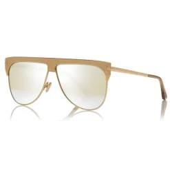 Tom Ford Eyewear Tom Ford - Winter Gold Plated Sunglasses - Pilot Style Sunglasses - Gold - FT0707 - Sunglasses - - Avvenice