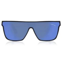 Tom Ford Eyewear Tom Ford - Wyhat Sunglasses - Soft Rectangular Acetate Sunglasses - FT0709 - Black Mirror Blu - - Avvenice^ Sunglasses & Eyewear