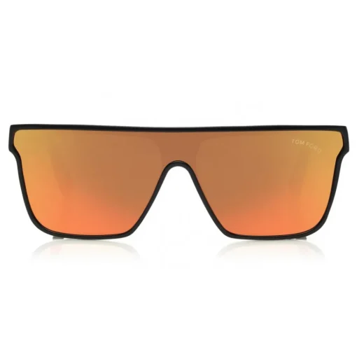 Tom Ford Eyewear Tom Ford - Wyhat Sunglasses - Soft Rectangular Acetate Sunglasses - FT0709 - Black Orange - - Avvenice