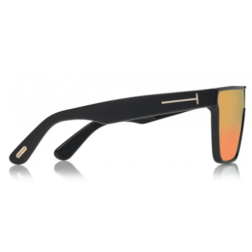 Tom Ford Eyewear Tom Ford - Wyhat Sunglasses - Soft Rectangular Acetate Sunglasses - FT0709 - Black Orange - - Avvenice