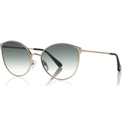 Tom Ford Eyewear Tom Ford - Zeila Sunglasses - Round Metal Sunglasses - Gold - FT0654 - Sunglasses - - Avvenice^ Sunglasses & Eyewear