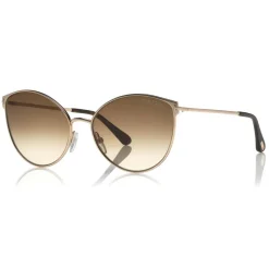 Tom Ford Eyewear Tom Ford - Zeila Sunglasses - Round Metal Sunglasses - Rose Gold - FT0654 - Sunglasses - - Avvenice