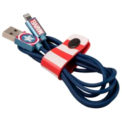 Tribe - Captain America - Marvel - Lightning USB Cable - Data Transmission and Charging Apple, iPhone - MFi Certified - 120 cm - Avvenice^ Accessories