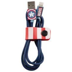 Tribe - Captain America - Marvel - Lightning USB Cable - Data Transmission and Charging Apple, iPhone - MFi Certified - 120 cm - Avvenice^ Accessories