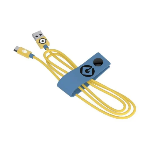 Tribe - Carl - Minions - Micro USB Cable - Data Transmission and Charging for Android, Samsung, HTC, Nokia, Sony - 120 cm - Avvenice^ Accessories