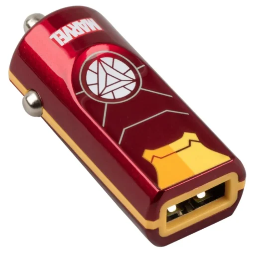 Tribe - Iron Man - Marvel - Car Charger - Fast Car Charge - USB Charger - iPhone, iPad, Tablet, Samsung, Smartphone - Avvenice^ Accessories
