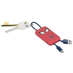Tribe - Spider-Man - Marvel - Micro USB Cable - Keychain - Data and Charging for Android, Samsung, HTC, Nokia, Sony - 22 cm - Avvenice^ Accessories