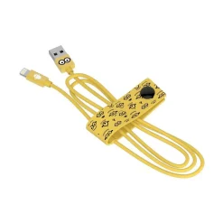 Tribe - Tom - Minions - Lightning USB Cable - Data Transmission and Charging for Apple, iPhone - MFi Certified - 120 cm - Avvenice