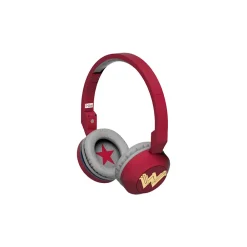Tribe - Wonder Woman - DC Comics - Headphones with Foldable Microphone - 3.5 mm Jack - Smartphone, PC, PS4, Xbox - Avvenice^ Audio