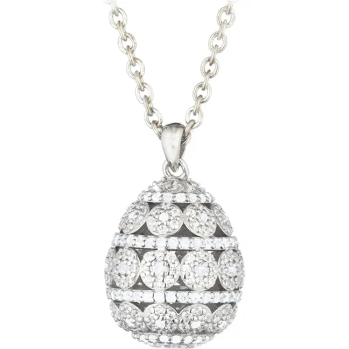 Tsars Collection - Alexandra Pavè Horizontal White Necklace - Handmade in Swiss - Luxury Exclusive Collection - Avvenice^ Necklaces