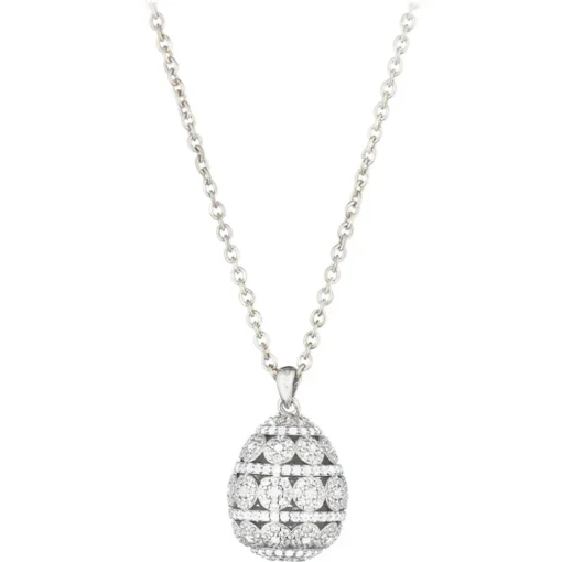 Tsars Collection - Alexandra Pavè Horizontal White Necklace - Handmade in Swiss - Luxury Exclusive Collection - Avvenice^ Necklaces