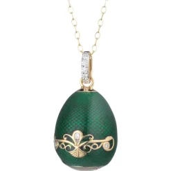 Tsars Collection - Empress Maria Green Necklace - Handmade in Swiss - Luxury Exclusive Collection - Avvenice^ Necklaces
