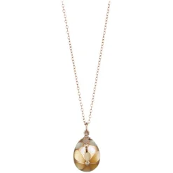 Tsars Collection - Gold Necklace with Mother of Pearl 154 - Handmade in Swiss - Luxury Exclusive Collection - Avvenice^ Necklaces