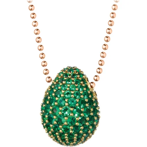 Tsars Collection - Green 9nine Silver Necklace - Handmade in Swiss - Luxury Exclusive Collection - Avvenice^ Necklaces