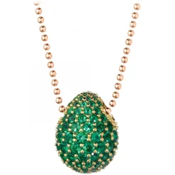 Tsars Collection - Green 9nine Silver Necklace - Handmade in Swiss - Luxury Exclusive Collection - Avvenice