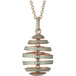 Tsars Collection - Green Spiral Silver Necklace - Handmade in Swiss - Luxury Exclusive Collection - Avvenice^ Necklaces