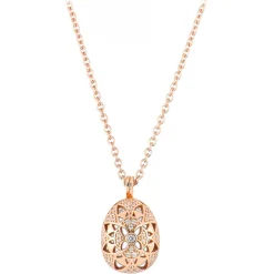 Tsars Collection - Jasmine Flower Necklace in Pink Silver and White Agate - Handmade in Swiss - Luxury Exclusive Collection - Avvenice
