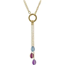 Tsars Collection - Necklace with 3 Multicolor Eggs - Handmade in Swiss - Luxury Exclusive Collection - Avvenice^ Necklaces