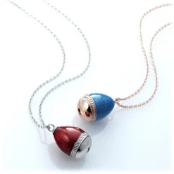 Tsars Collection - Necklace with Red Pendant with Key - Handmade in Swiss - Luxury Exclusive Collection - Avvenice
