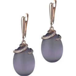 Tsars Collection - Olga Purple Spiral Earrings - Handmade in Swiss - Luxury Exclusive Collection - Avvenice^ Earrings