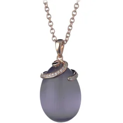 Tsars Collection - Olga Violet Spiral Necklace - Handmade in Swiss - Luxury Exclusive Collection - Avvenice