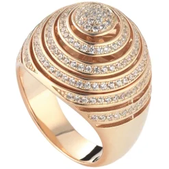 Tsars Collection - Pink Spiral Silver Ring - Handmade in Swiss - Luxury Exclusive Collection - Avvenice^ Rings