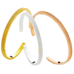 Tsars Collection - Rigid Golden Silver Bracelet 5mm - Handmade in Swiss - Luxury Exclusive Collection - Avvenice^ Bracelets